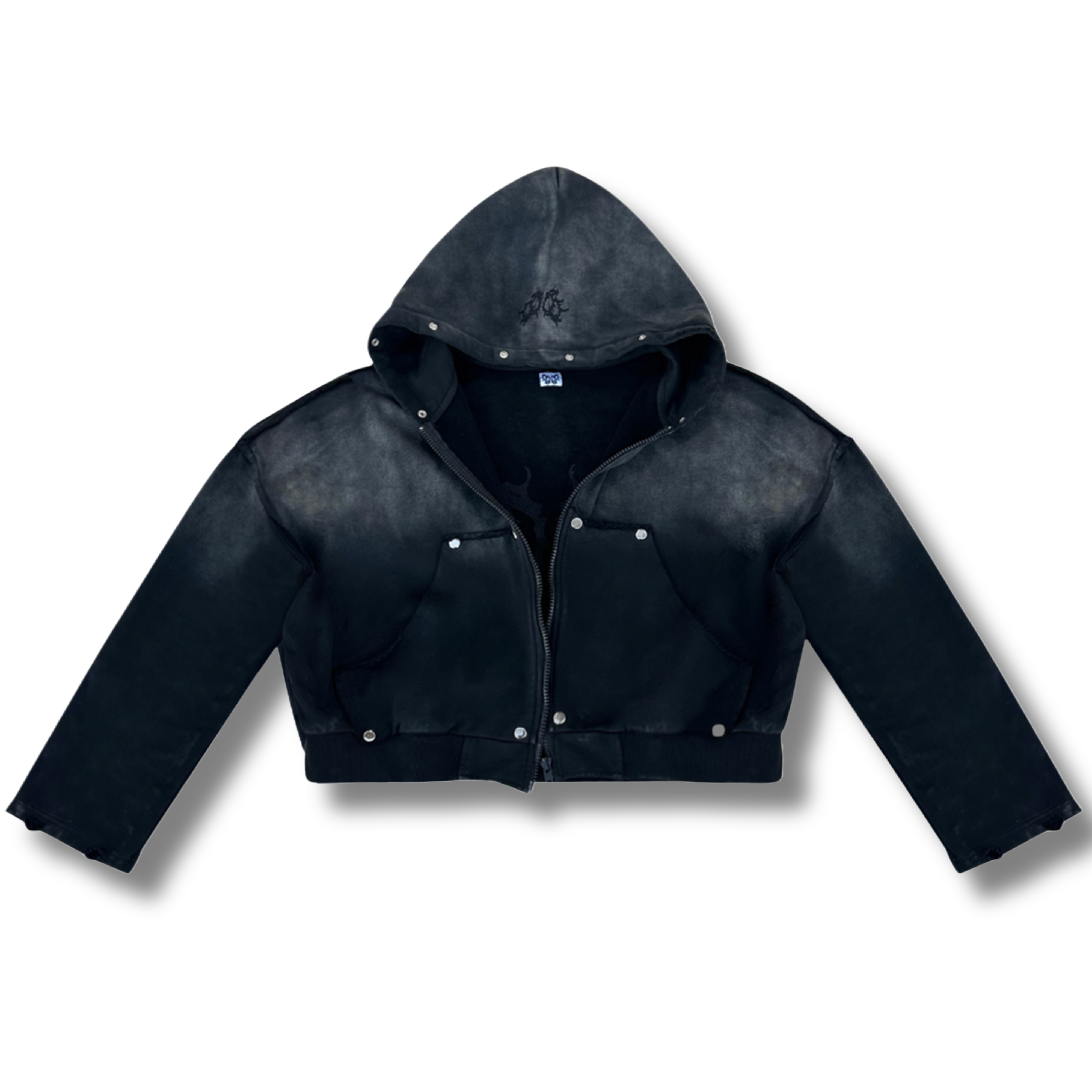 Black Mirror Faux Fur Hoodie